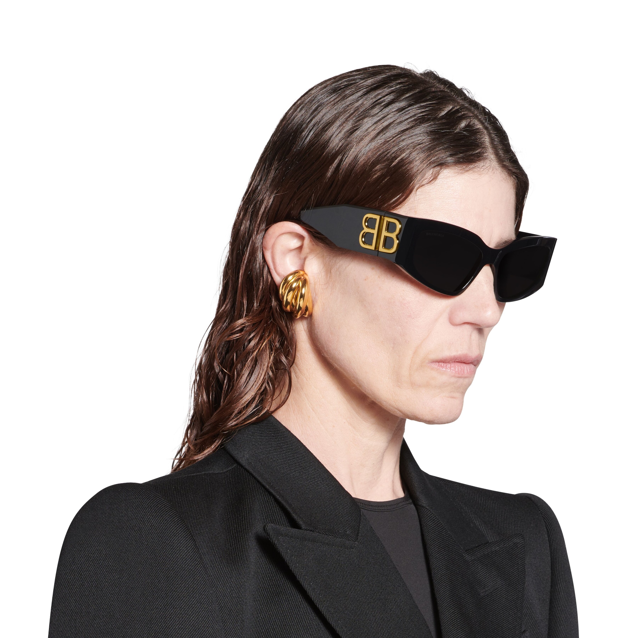 Women’s Bossy Cat Sunglasses in Black - Image 6